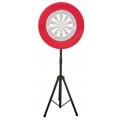 Shot Dartboard Stand with Bandit Board and Red Surround combo